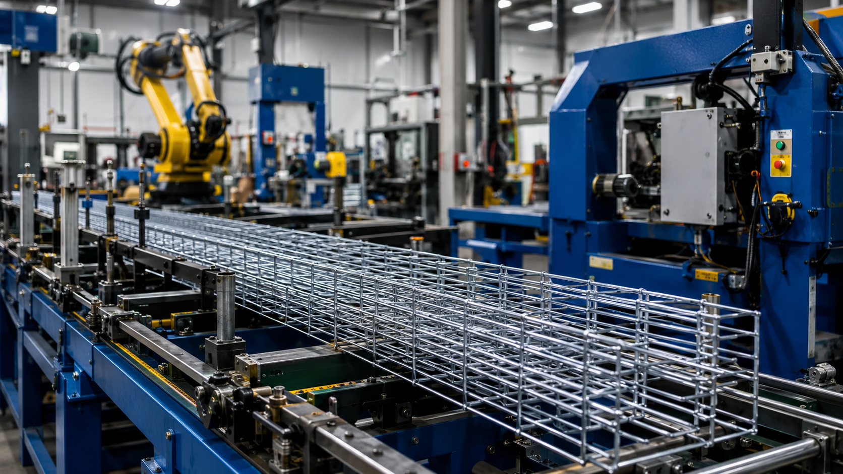 Wire mesh cable tray production and logistics